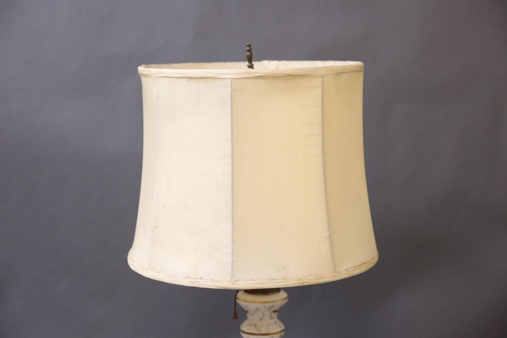 Vintage Painted Glass Lamp