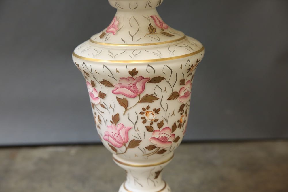 Vintage Painted Glass Lamp