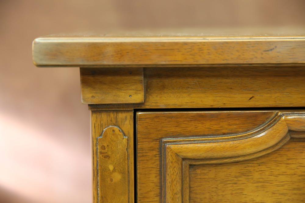 Pecan Finish Dresser with Nine Drawers