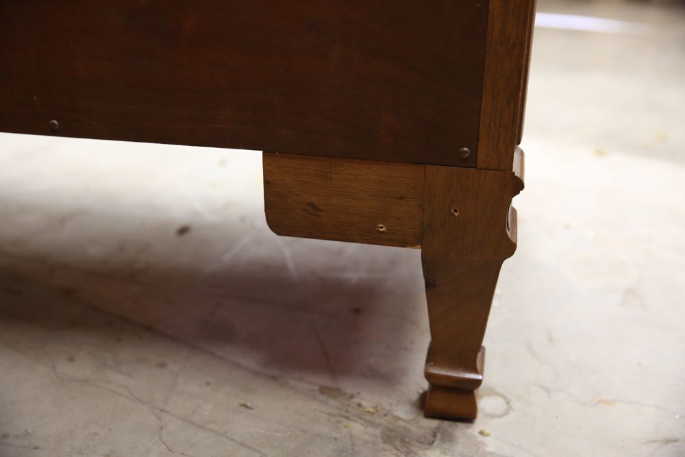 Pecan Finish Dresser with Nine Drawers