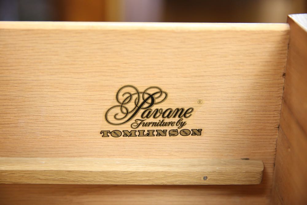 Pecan Finish Dresser with Nine Drawers