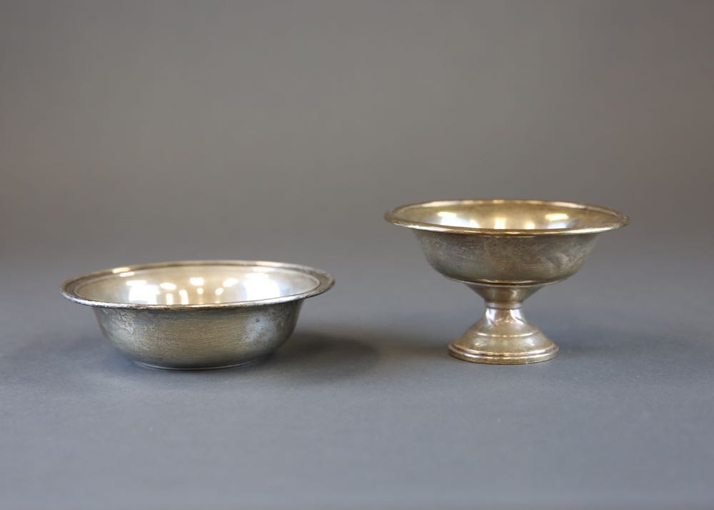 Sterling Silver Bowl and Weighted Sterling Footed Bowl