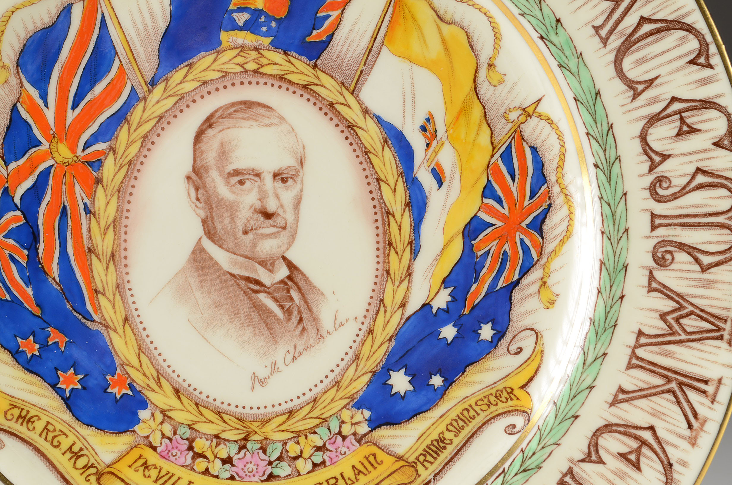 Rare 1938 Chamberlain Peace Conference at Munich Commemorative Plate