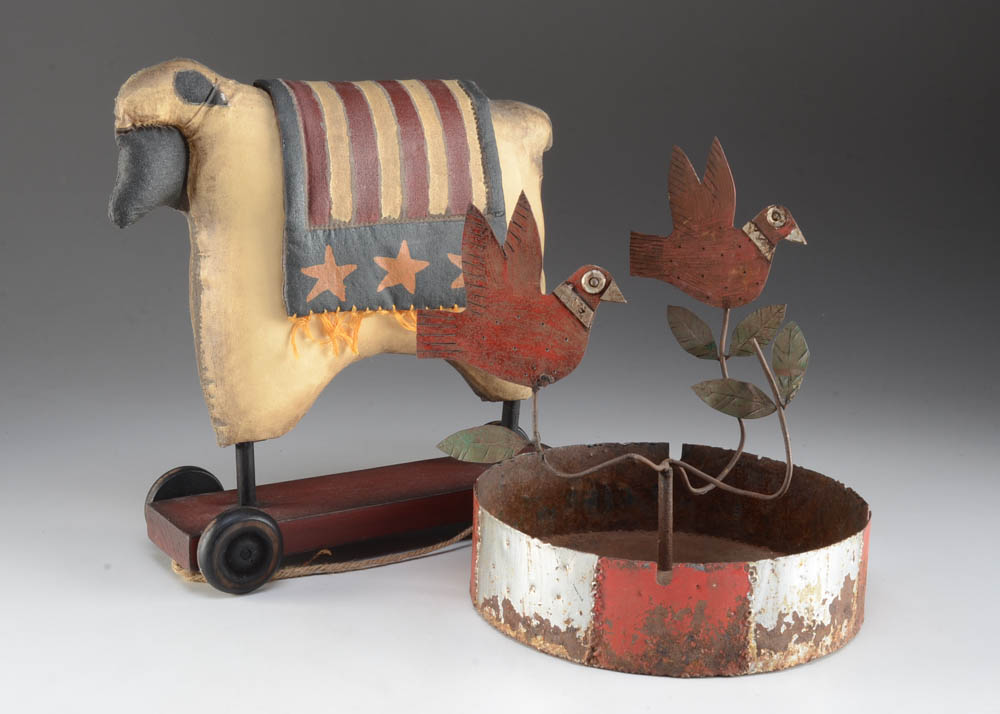 Small Assortment of Folk Art Décor