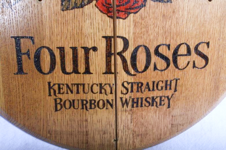 Signed Four Roses Kentucky Straight Bourbon Whiskey Barrel Head