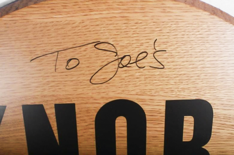 Signed Knob Creek Bourbon Whiskey Barrel Head