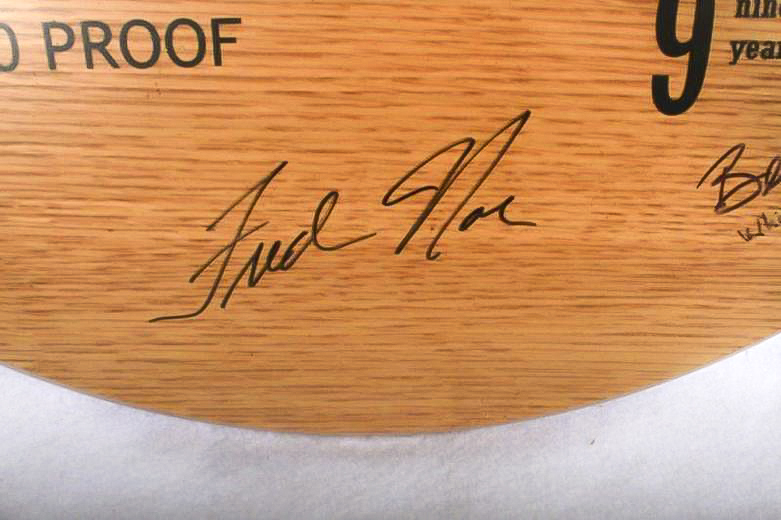 Signed Knob Creek Bourbon Whiskey Barrel Head