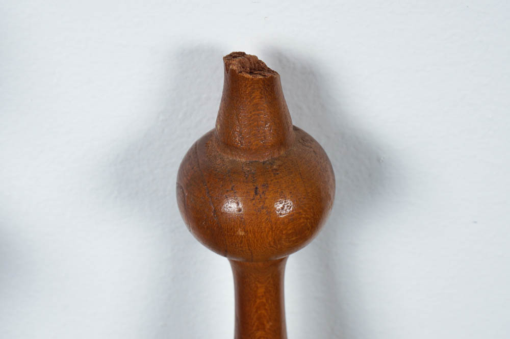 Full Size Cherry Bed Frame With Spindle and Shield Embellishments