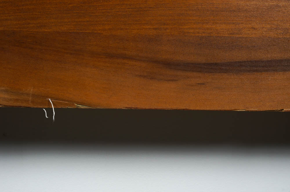 Full Size Cherry Bed Frame With Spindle and Shield Embellishments