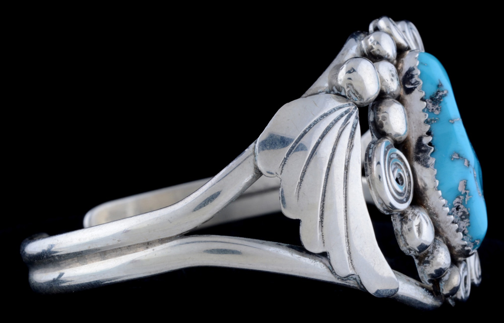 Archie Martinez Navajo Sterling and Turquoise Cuff