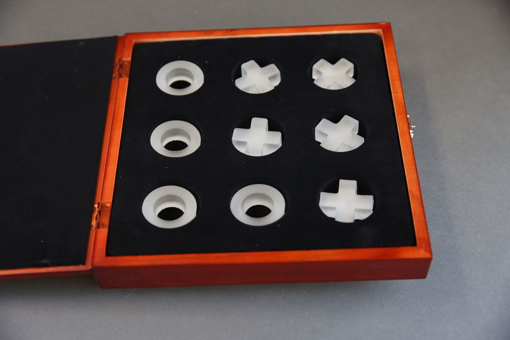 Two Crystal Bowls and Crystal Tic Tac Toe Game