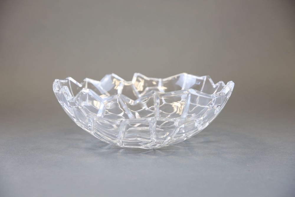 Two Crystal Bowls and Crystal Tic Tac Toe Game