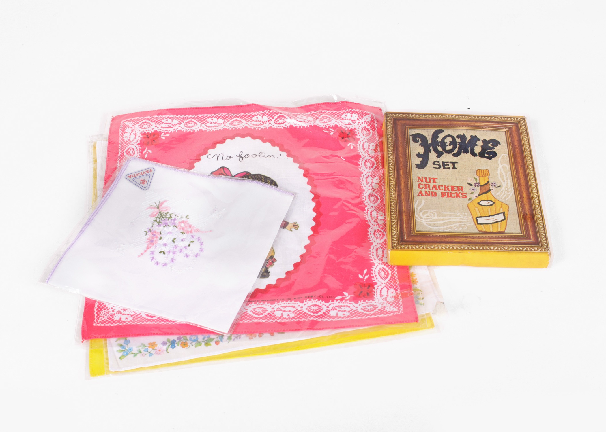 Vintage Handkerchiefs and Nutcracker
