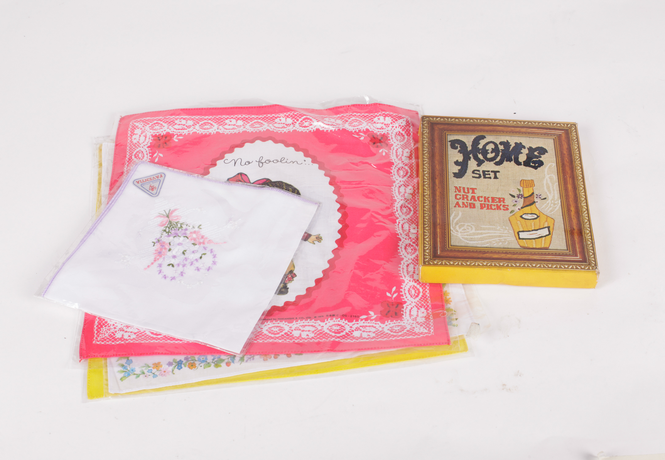 Vintage Handkerchiefs and Nutcracker