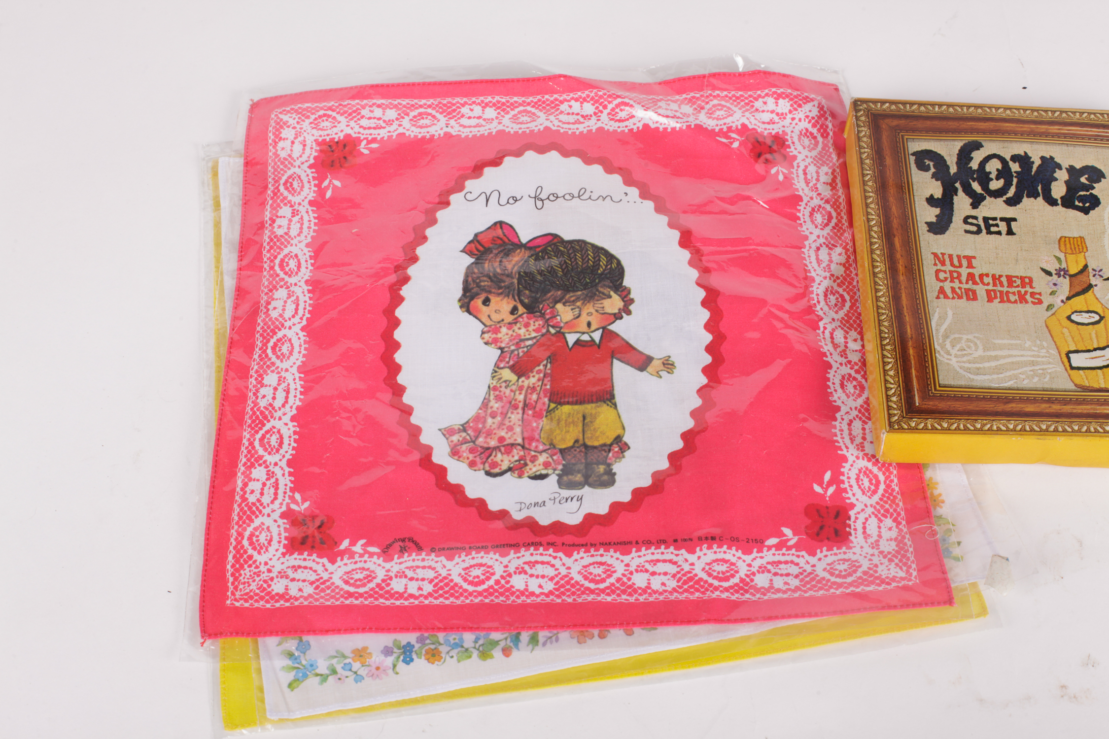 Vintage Handkerchiefs and Nutcracker
