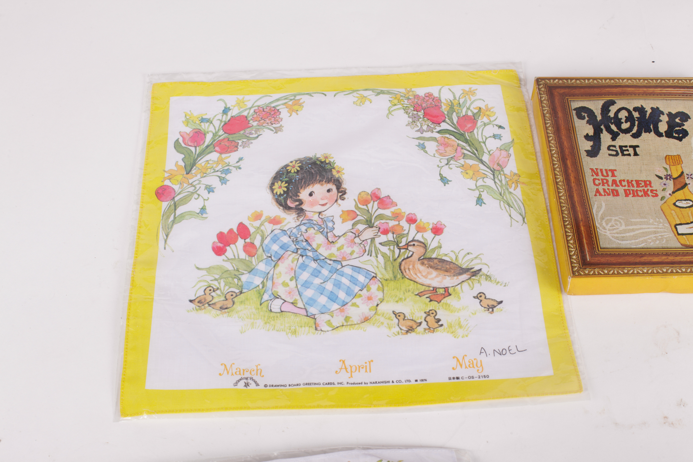 Vintage Handkerchiefs and Nutcracker