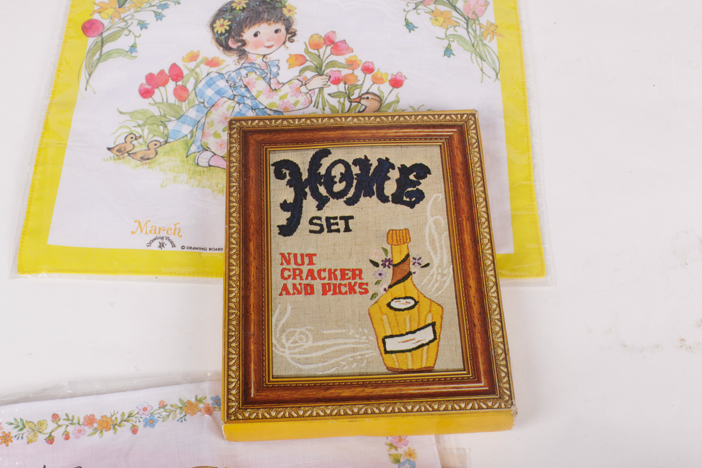 Vintage Handkerchiefs and Nutcracker