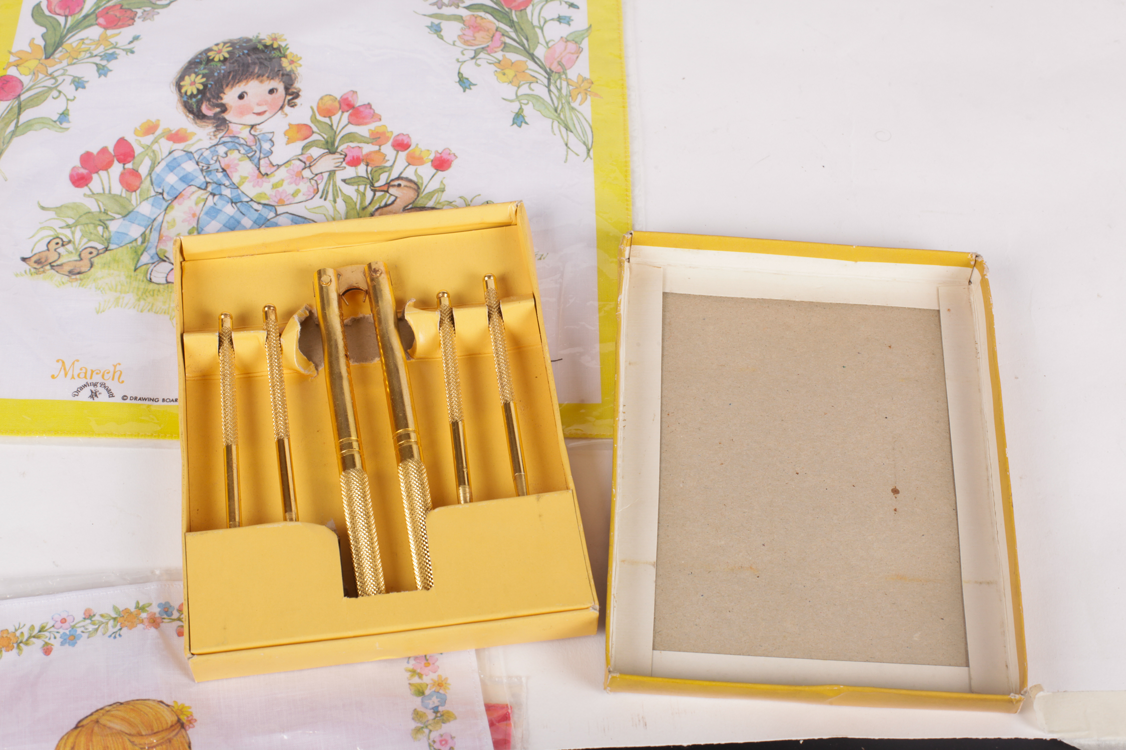 Vintage Handkerchiefs and Nutcracker