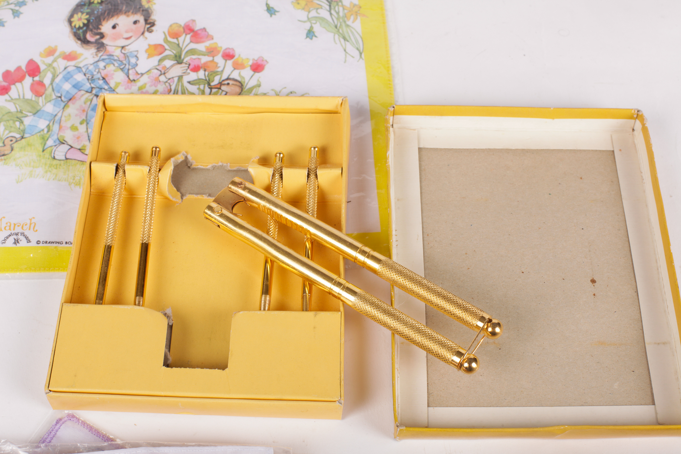 Vintage Handkerchiefs and Nutcracker