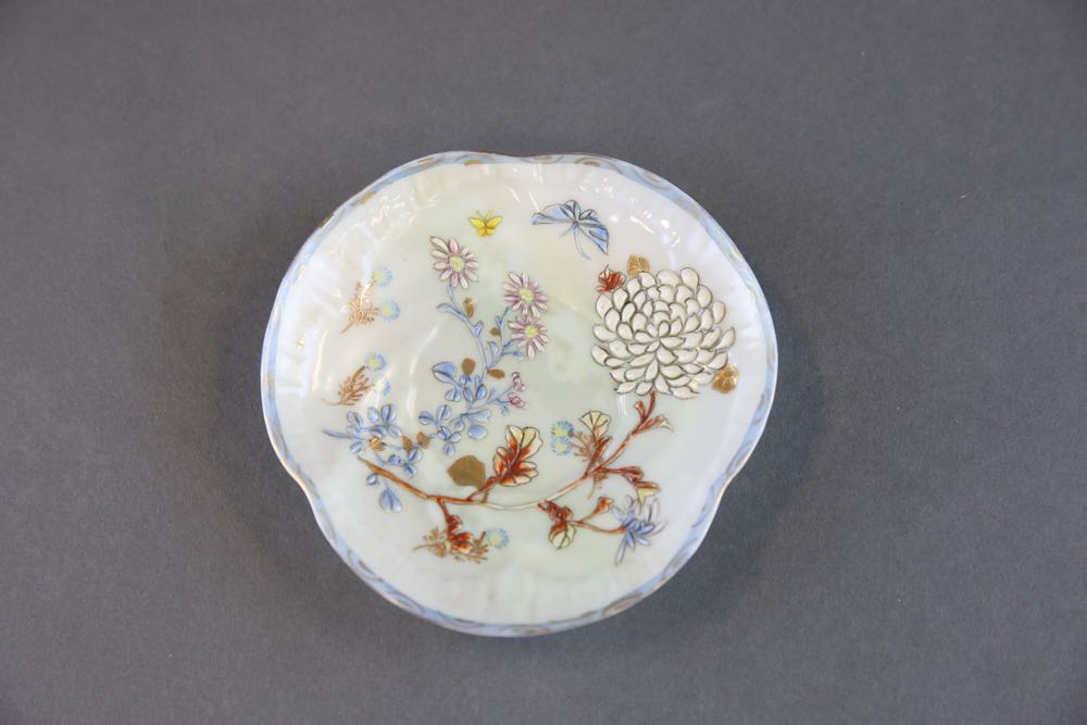 Vintage Geisha Girl Porcelain Cups, Saucers, and Bowl