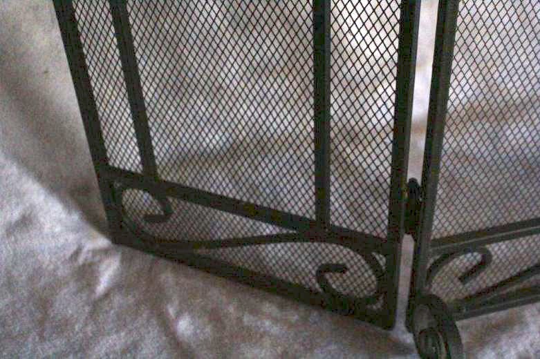 Samuel Adams Three Fold Metal Fireplace Screen