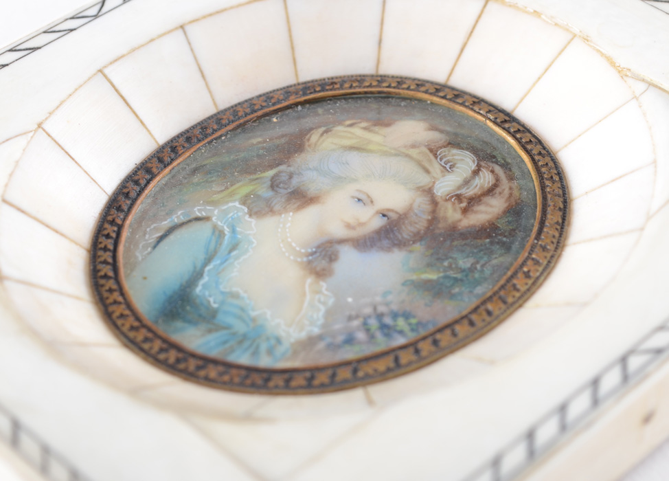 20th Century Hand Painted Portrait Miniature of Maria Antoinette