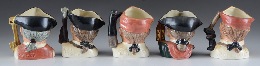Five Royal Doulton Small Character Jugs