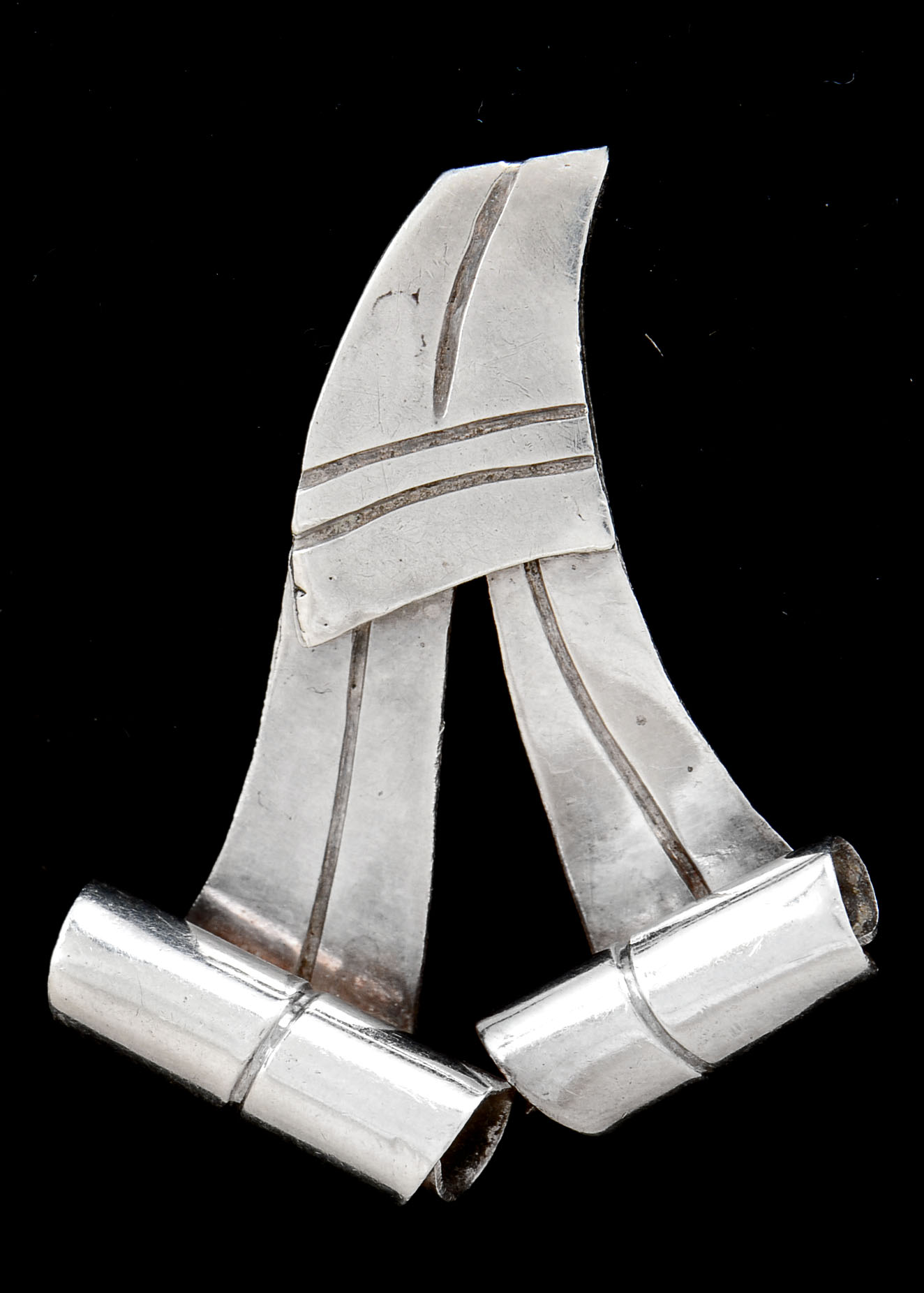 Pair of Vintage William Spratling Taxco, Mexico Sterling Earrings