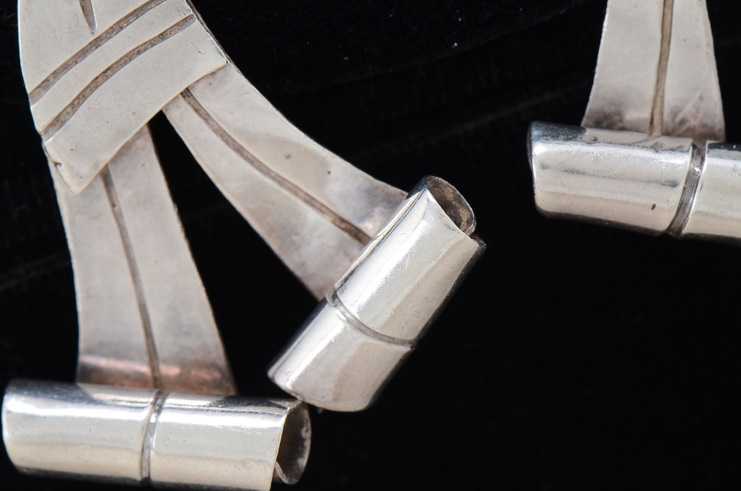 Pair of Vintage William Spratling Taxco, Mexico Sterling Earrings