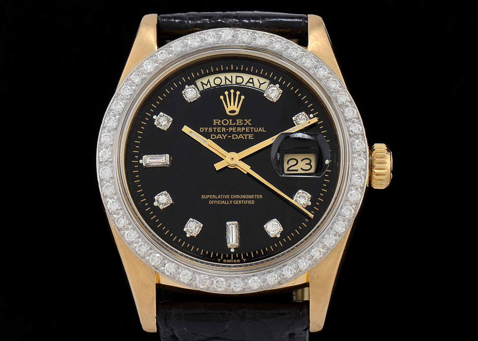 Rolex Perpetual Day-Date 1803 President 18K Gold Diamond Watch
