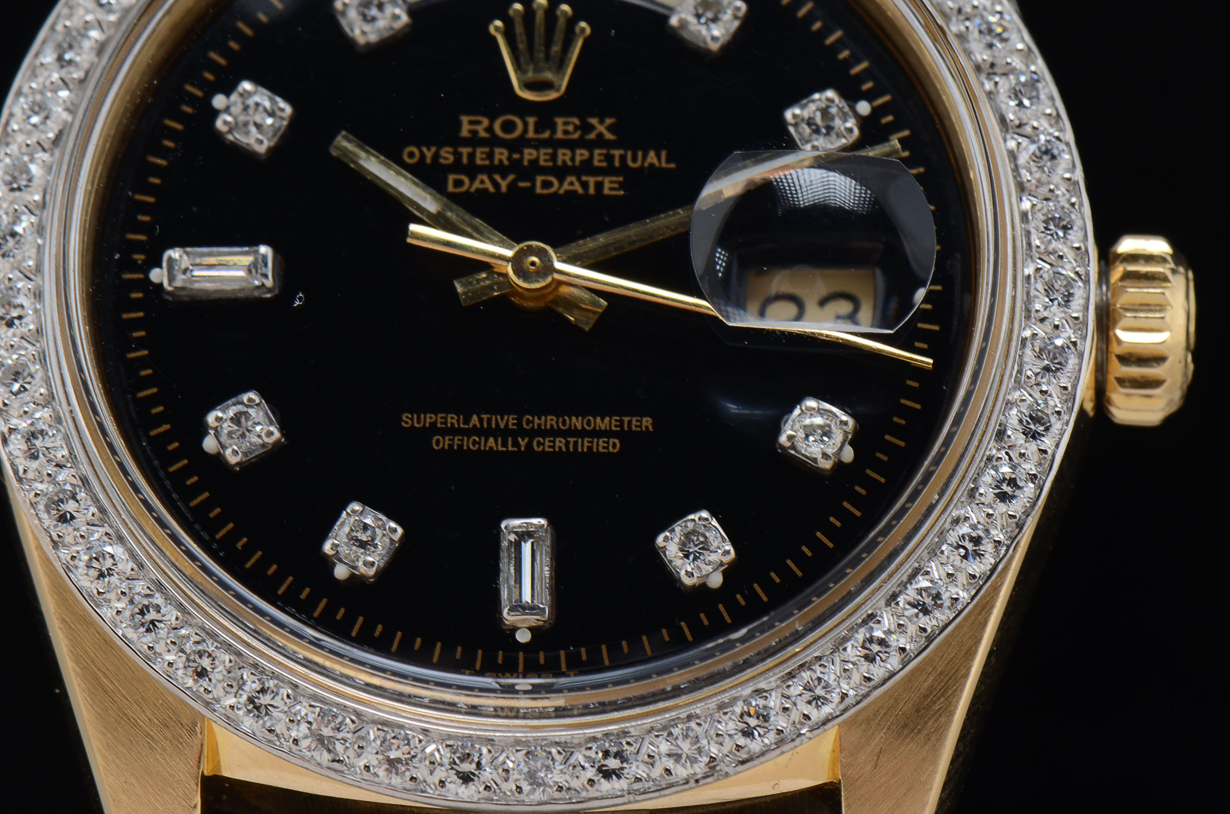 Rolex Perpetual Day-Date 1803 President 18K Gold Diamond Watch