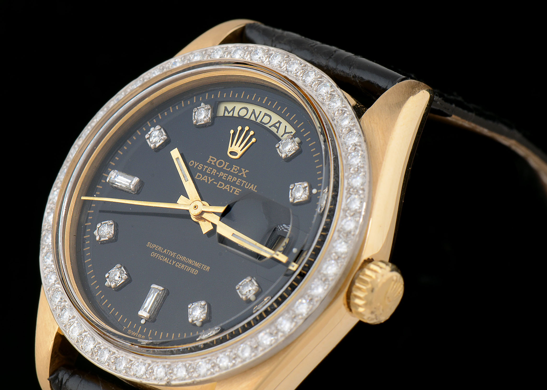 Rolex Perpetual Day-Date 1803 President 18K Gold Diamond Watch