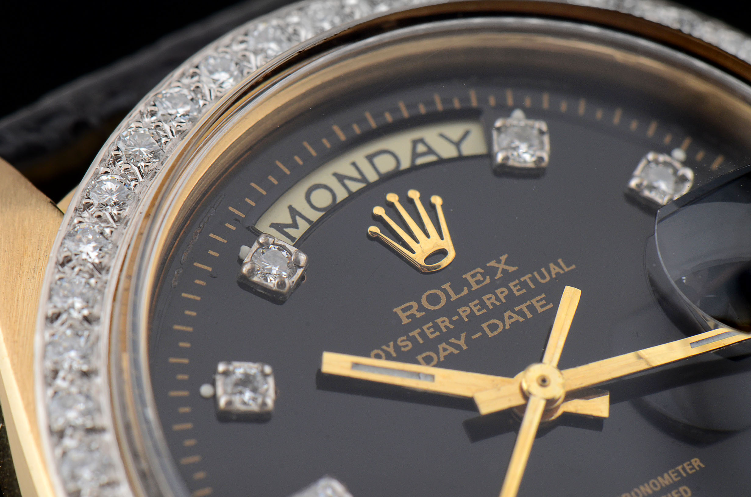 Rolex Perpetual Day-Date 1803 President 18K Gold Diamond Watch