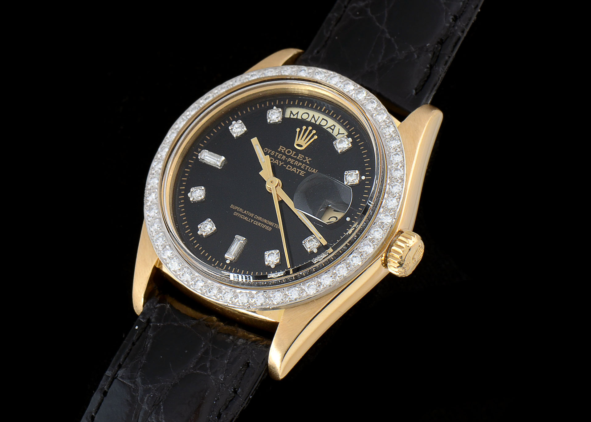 Rolex Perpetual Day-Date 1803 President 18K Gold Diamond Watch