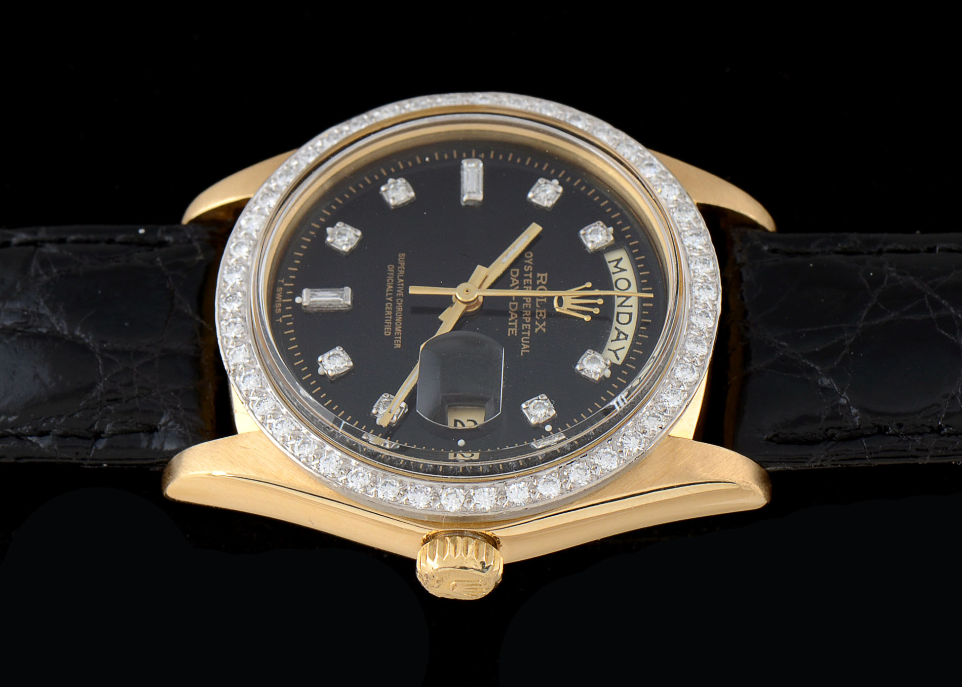 Rolex Perpetual Day-Date 1803 President 18K Gold Diamond Watch