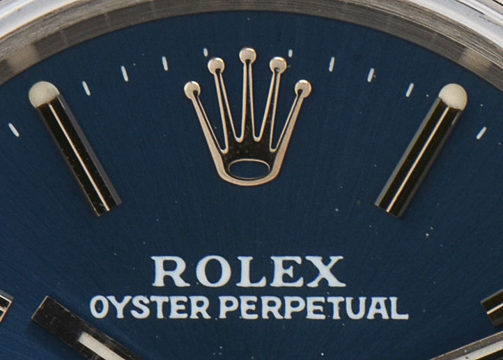 Women's Rolex Oyster Perpetual Steel Blue Index Dial Automatic
