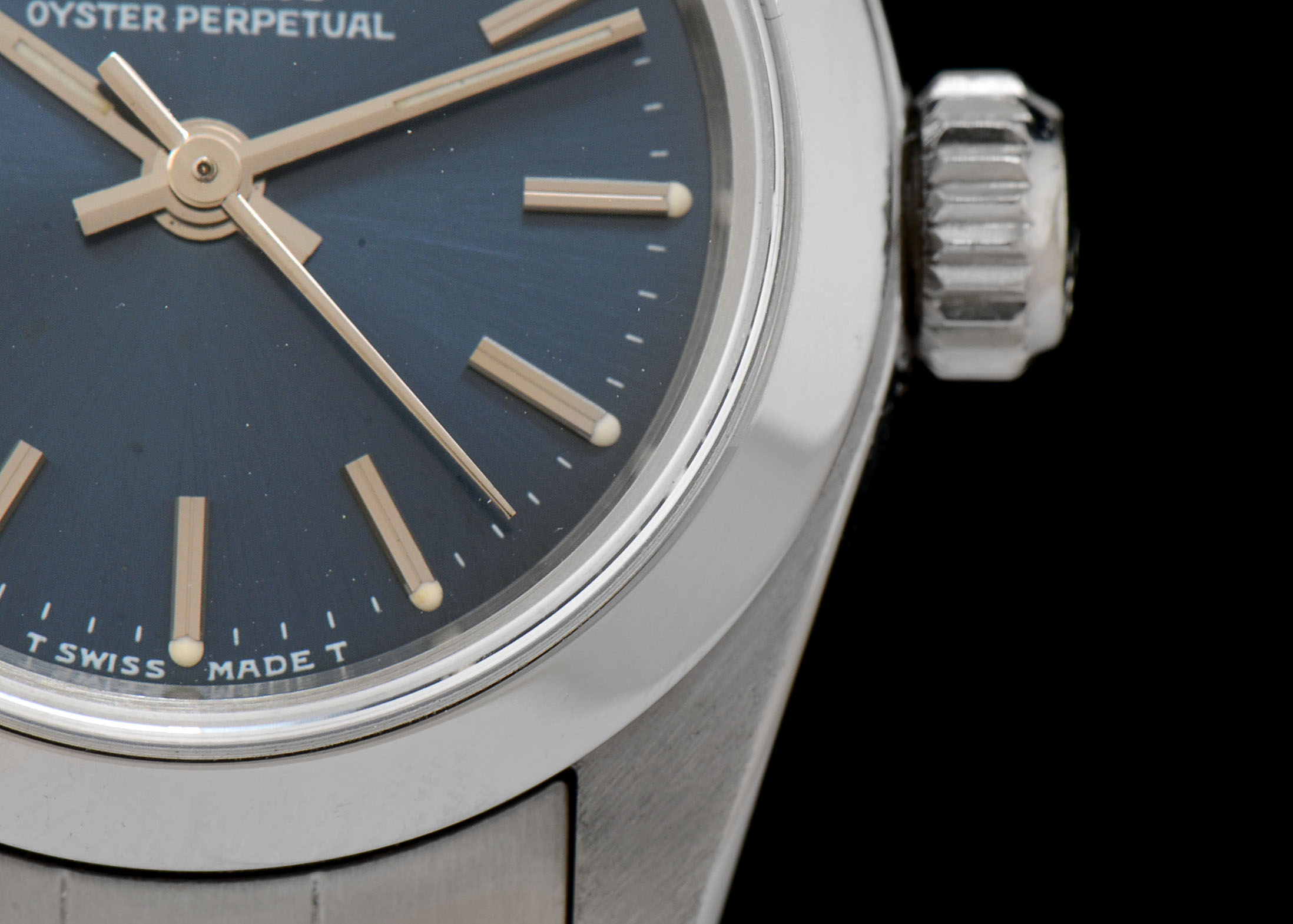 Women's Rolex Oyster Perpetual Steel Blue Index Dial Automatic