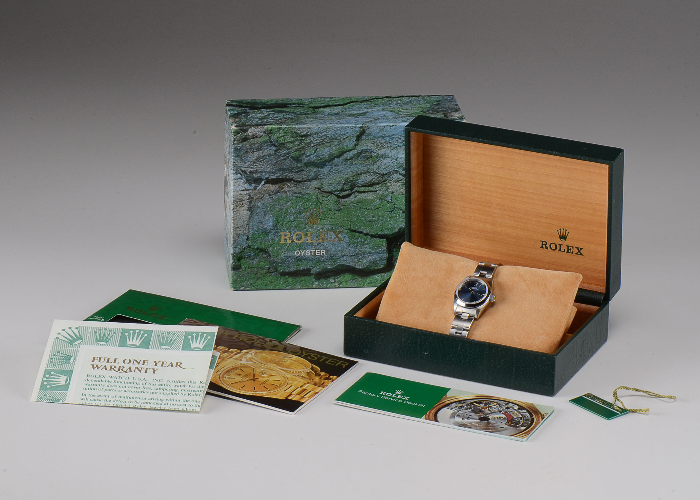 Women's Rolex Oyster Perpetual Steel Blue Index Dial Automatic