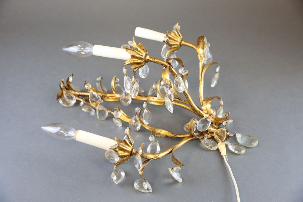 Pair of Vintage Hollywood Regency Electrified Sconces