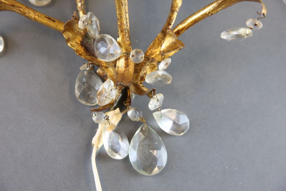 Pair of Vintage Hollywood Regency Electrified Sconces