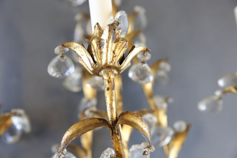 Pair of Vintage Hollywood Regency Electrified Sconces