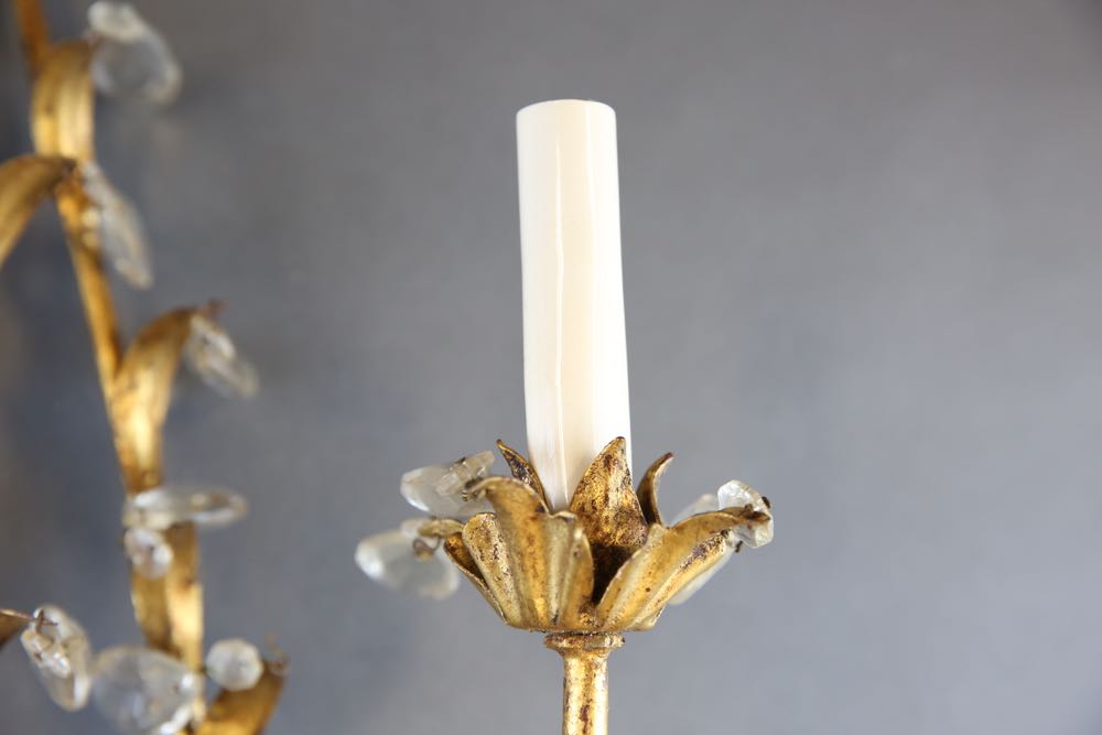 Pair of Vintage Hollywood Regency Electrified Sconces