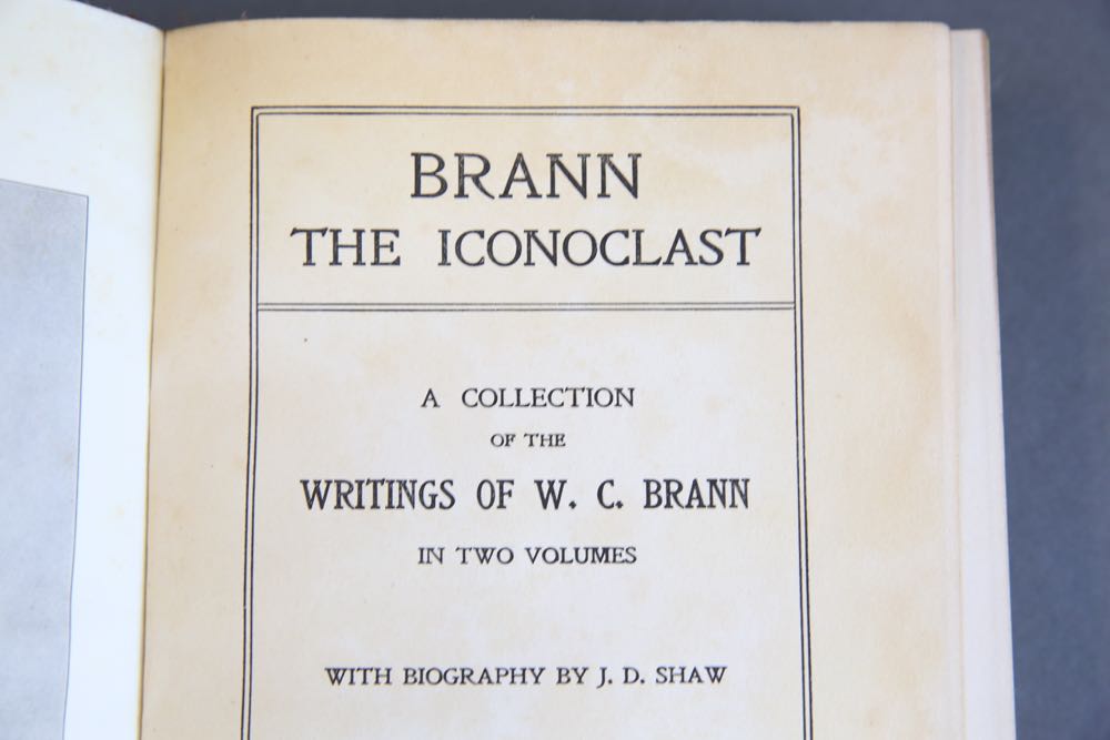 Two Antique Volumes by C.W. Brann _The Iconoclast_