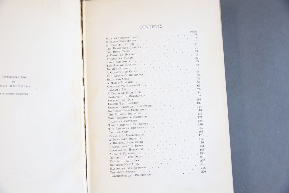 Two Antique Volumes by C.W. Brann _The Iconoclast_