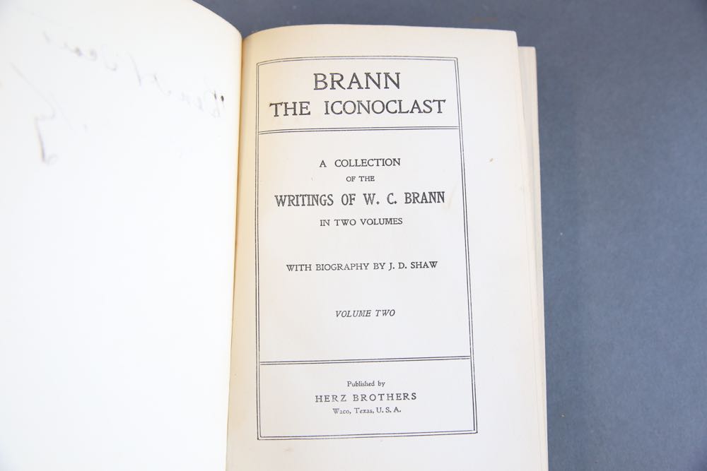 Two Antique Volumes by C.W. Brann _The Iconoclast_
