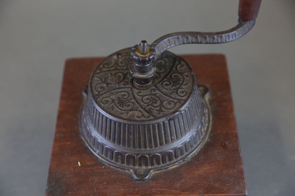 Antique Coffee Grinder and Shoe Last