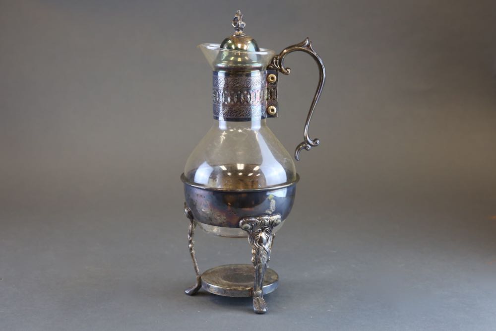 Vintage Silver Plate Ice Buckets, Pitchers, and Coffee Carafes