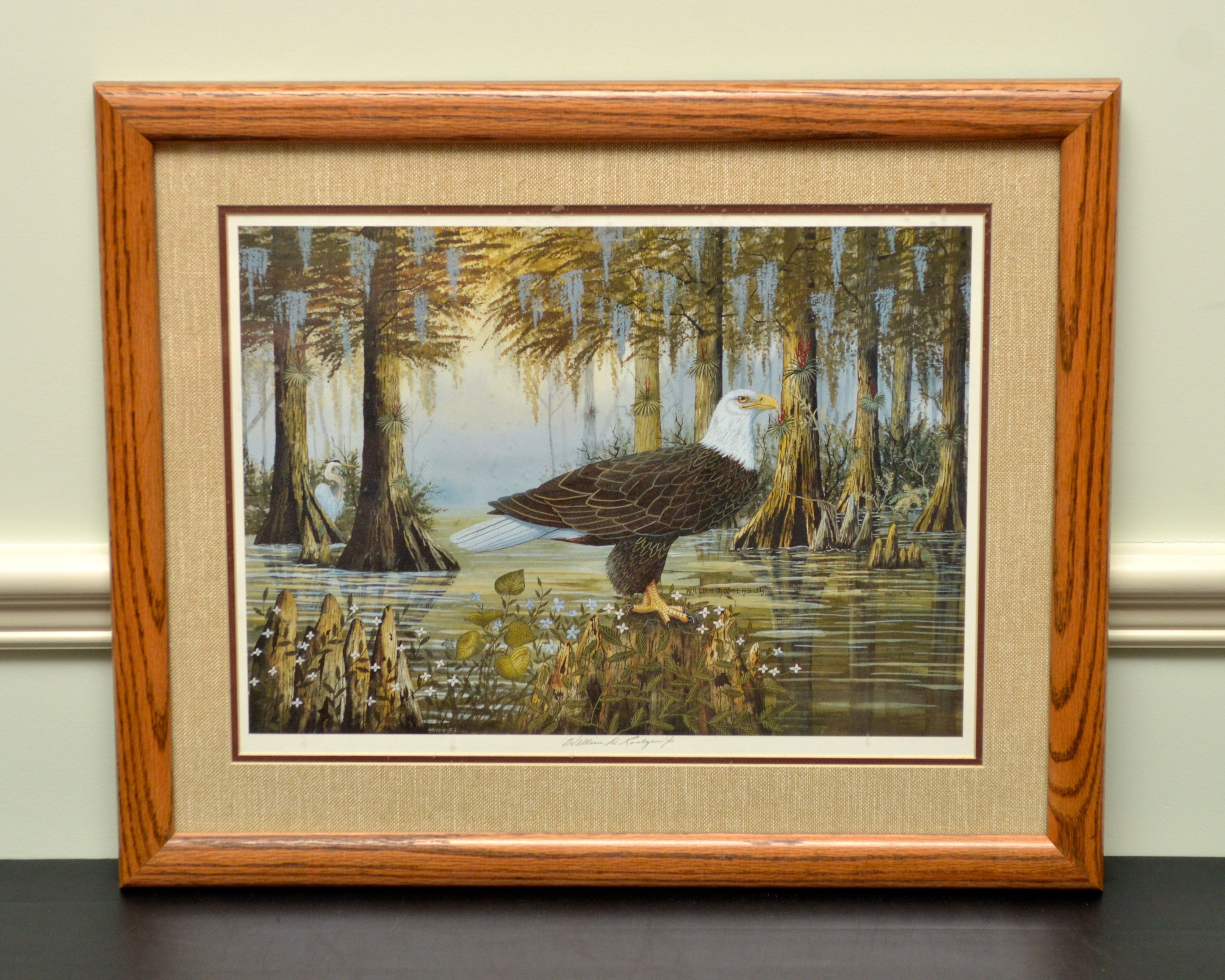 Pair of Framed William Rodgers Jr. Bald Eagle Giclées