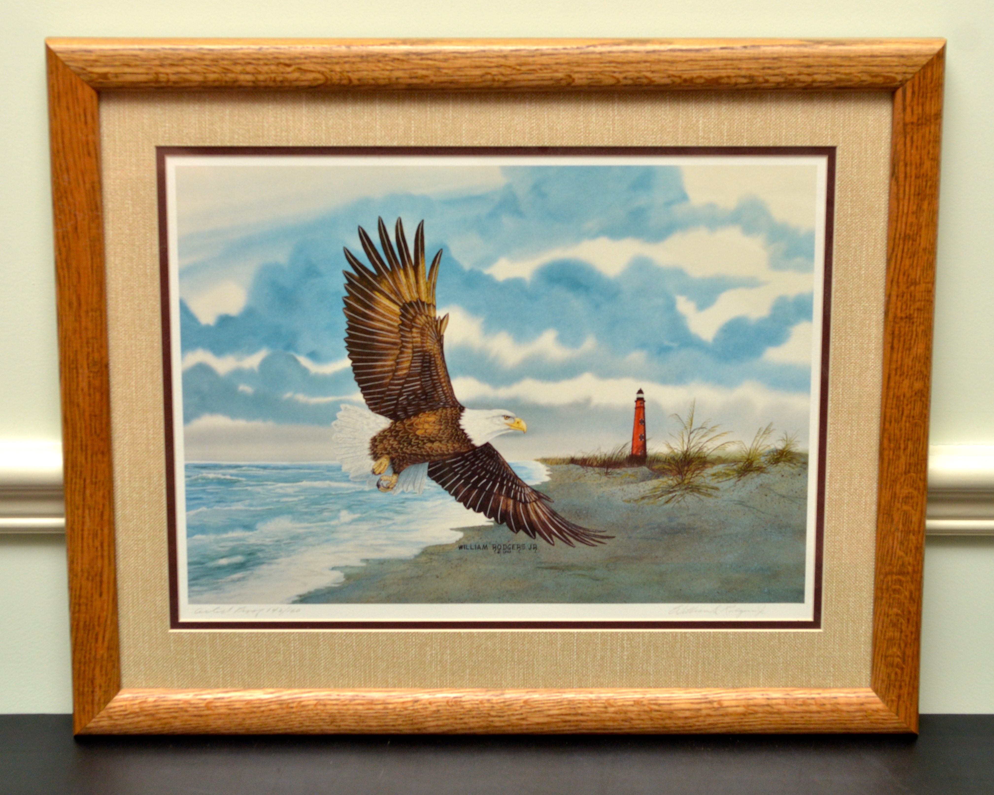 Pair of Framed William Rodgers Jr. Bald Eagle Giclées