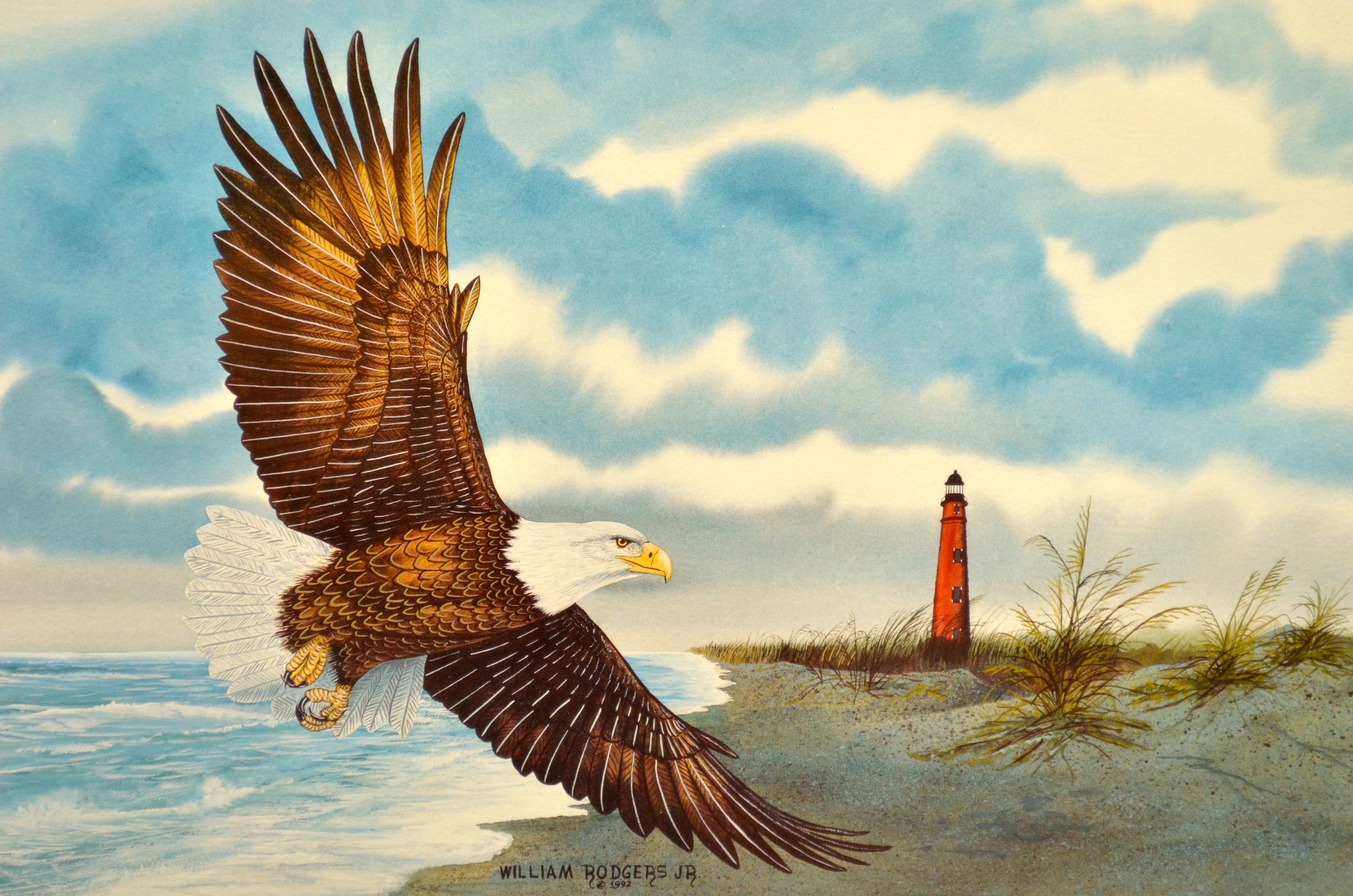 Pair of Framed William Rodgers Jr. Bald Eagle Giclées